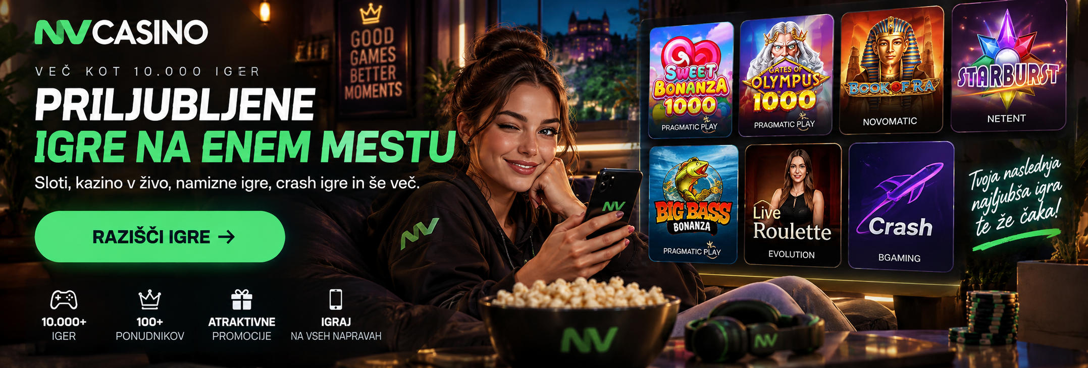 Bonusi in promocije na NV Casino